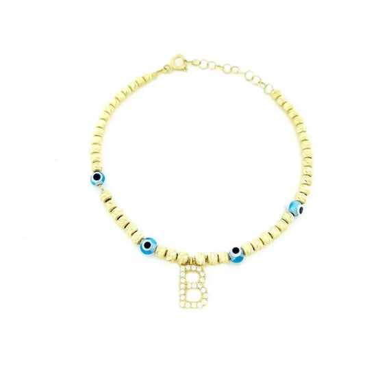 Dorika Nazar Armband mit Buchstabe – Schutz & Persönlichkeit in einem