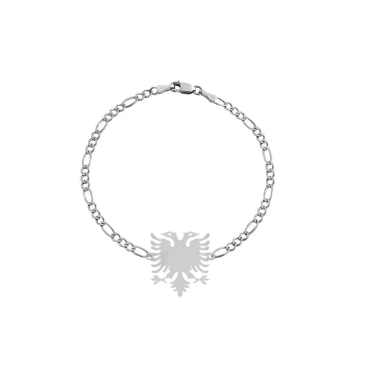 Figaro Armband mit Albanischem Adler – Stärke & Herkunft stilvoll vereint