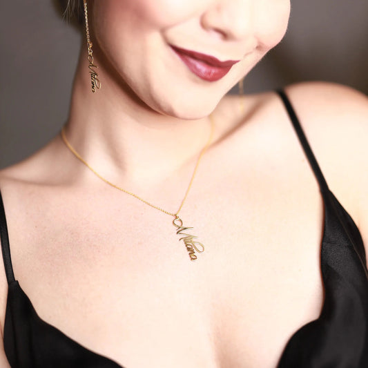 Graffiti-Design-Kette und Ohrringe Set 2