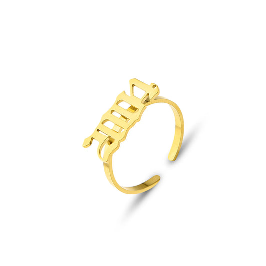 Jahreszahlen Ring Edelstahl Ihre Erinnerungen für immer festgehalten