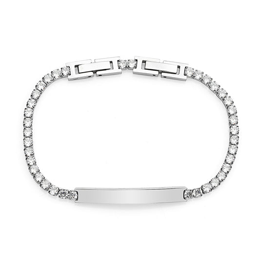 Crystal Armband mit Gravurplatte – Funkelnde Eleganz mit persönlicher Note