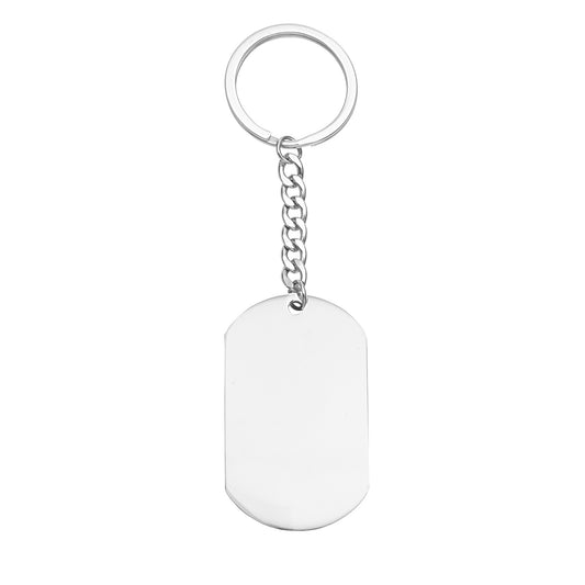 Schlüsselanhänger Rechteck – Edelstahl mit persönlicher Gravur
