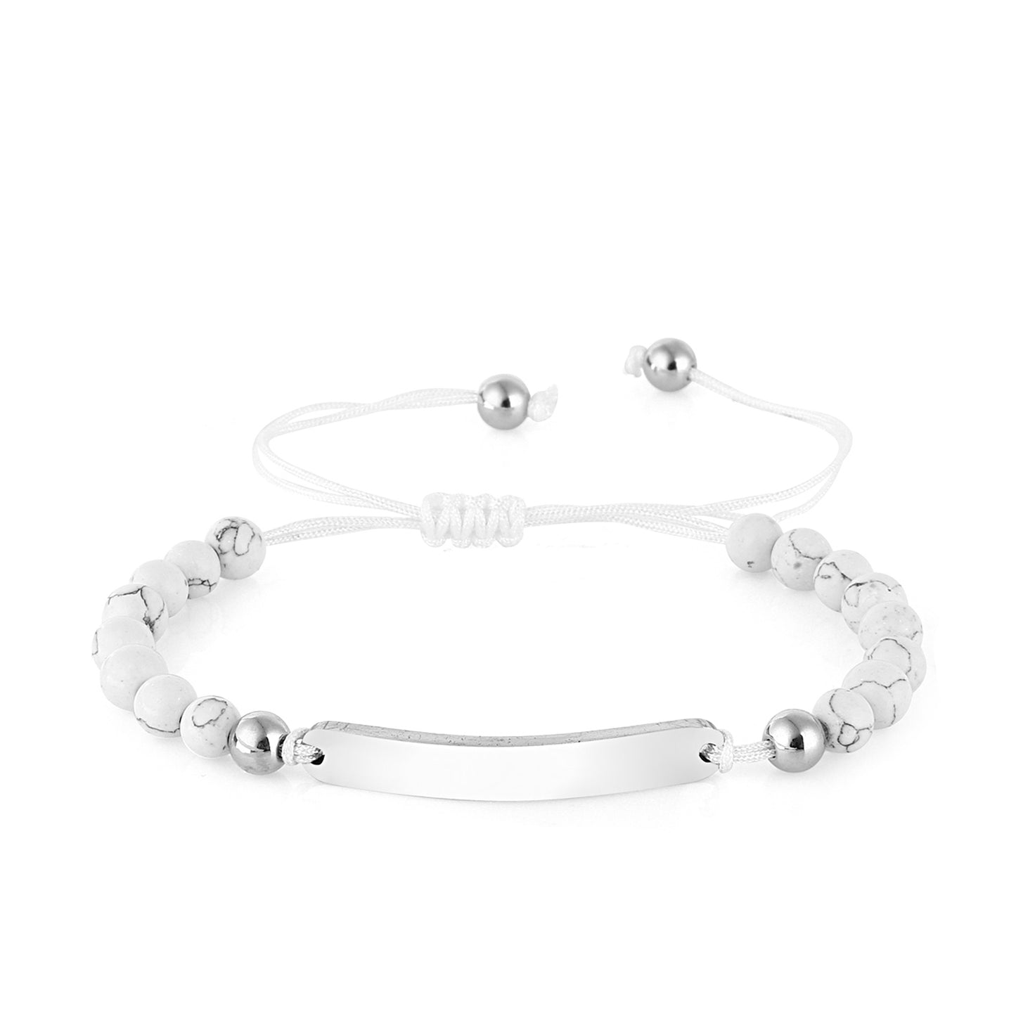 Perlen Armband mit Gravurplatte – Stil trifft auf Persönlichkeit