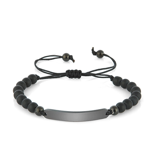 Perlen Armband mit Gravurplatte – Stil trifft auf Persönlichkeit
