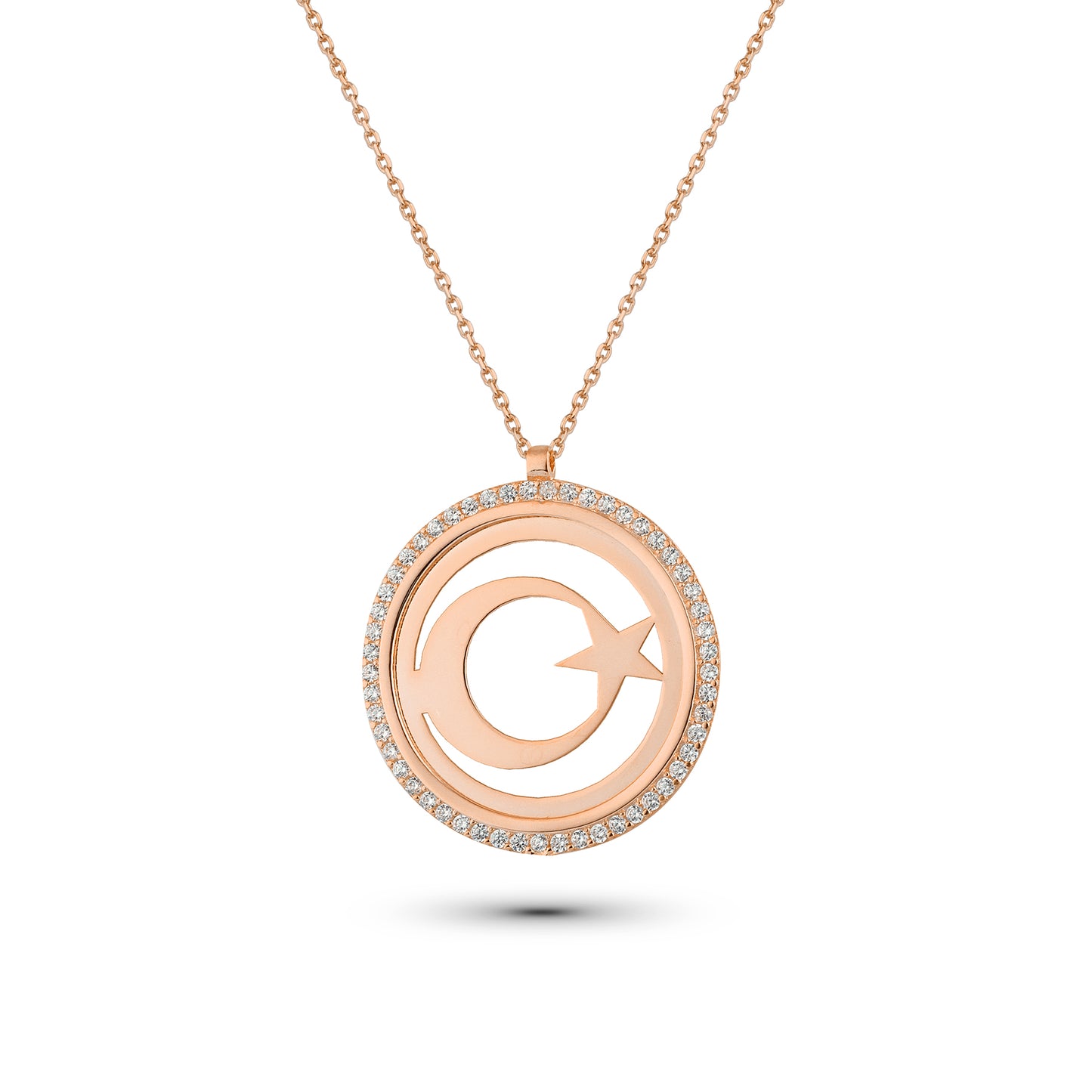 925er Silber Ay Yıldız Halskette mit Zirkonia – Eleganz und Bedeutung vereint