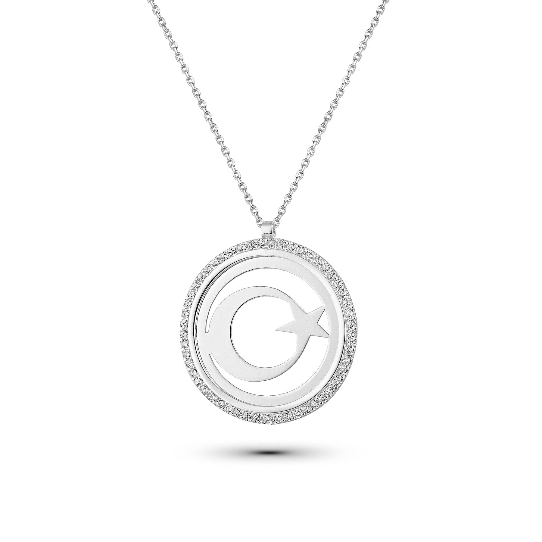 925er Silber Ay Yıldız Halskette mit Zirkonia – Eleganz und Bedeutung vereint