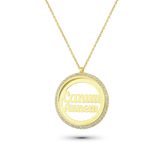 Canım Annem Kette mit Steinumrandung – Ein funkelndes Dankeschön an die wichtigste Frau im Leben