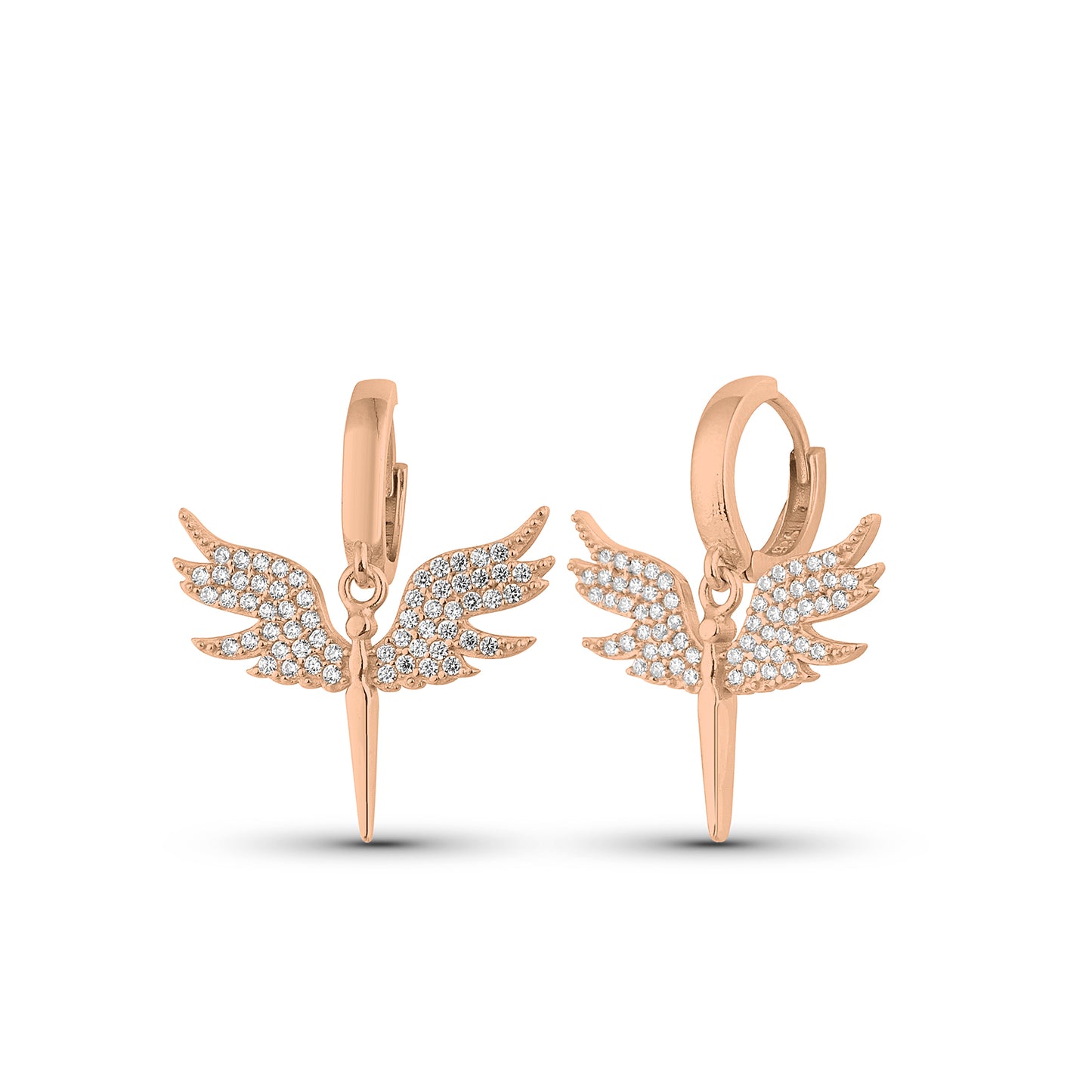 Engel-Michael-Ohrringe Ein Hauch von Himmel – getragen am Ohr.