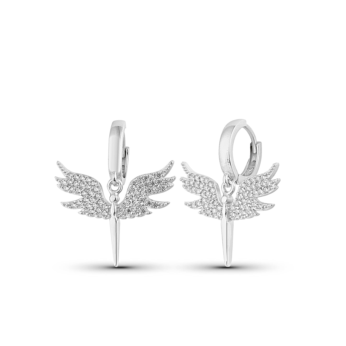 Engel-Michael-Ohrringe Ein Hauch von Himmel – getragen am Ohr.