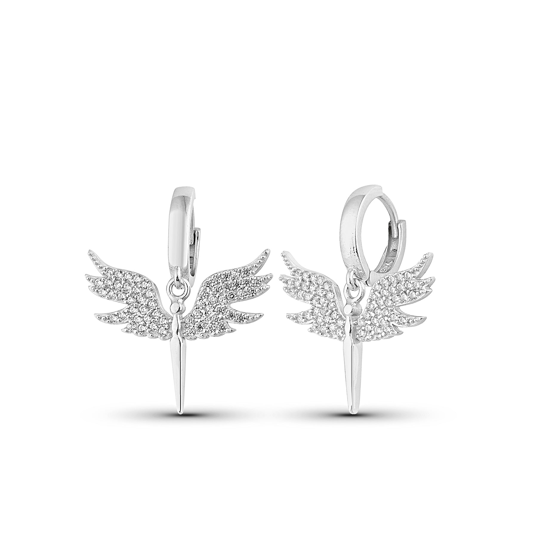 Engel-Michael-Ohrringe Ein Hauch von Himmel – getragen am Ohr.