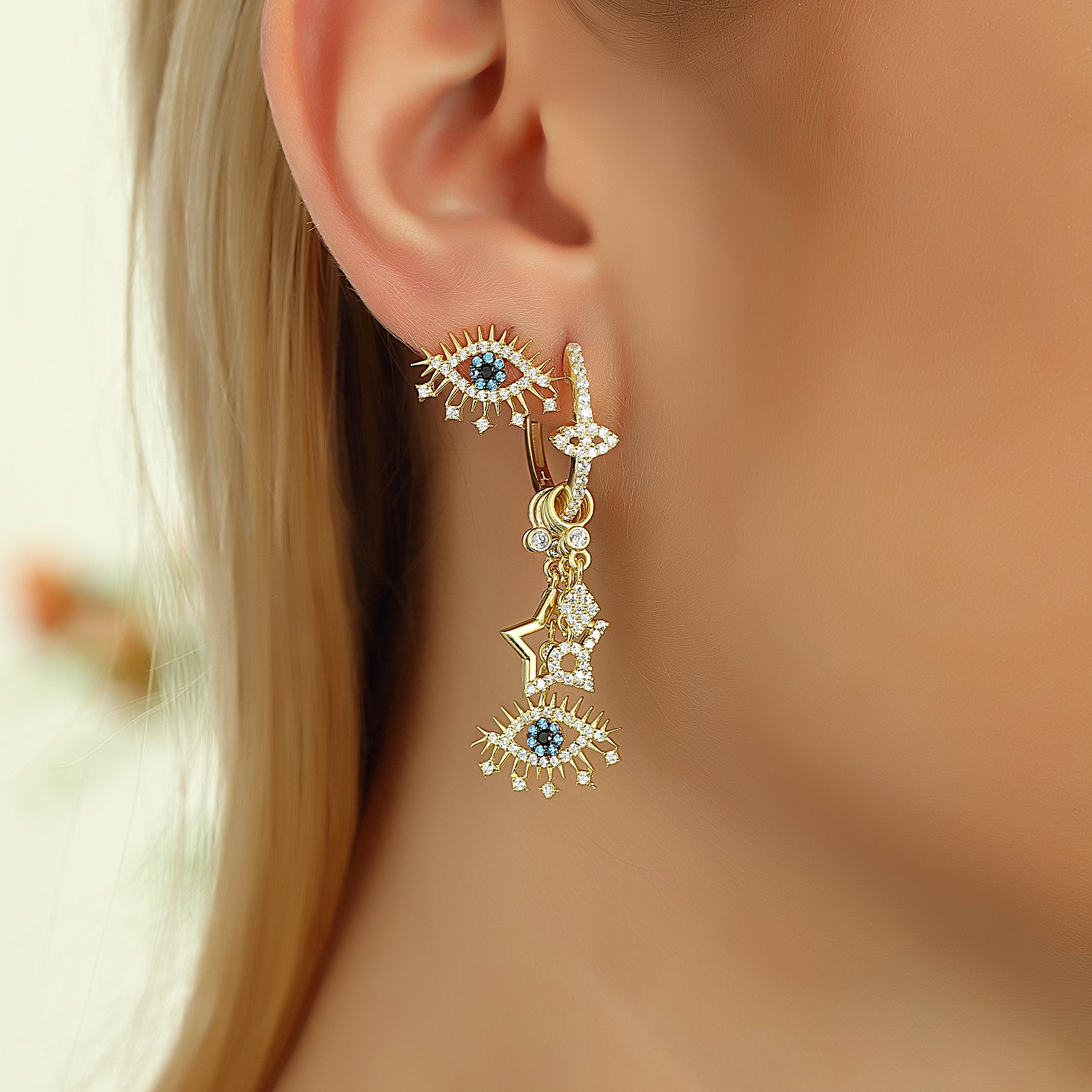 Augen Effekt Ohrringe – Mystischer Blick, Stilvolles Design