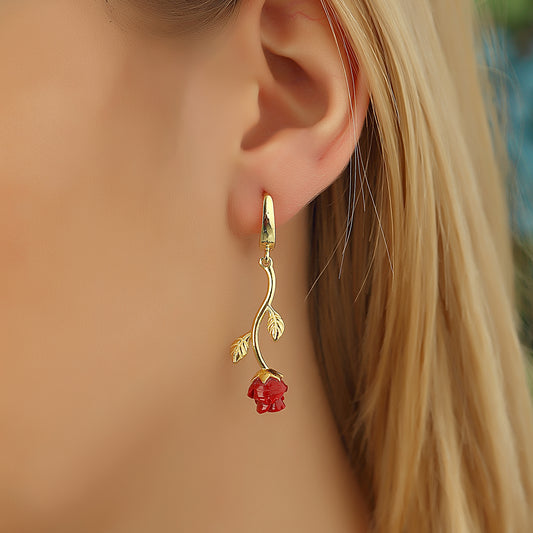 Rose Ohrringe - Orrechini Rosa Ein Hauch von Blüte. Ein Funken Ewigkeit.