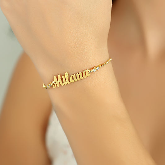 Snake Armband mit Name – Schlanke Eleganz trifft auf Individualität