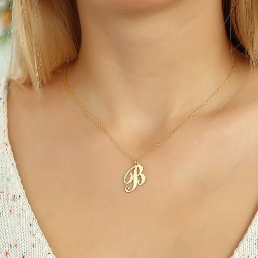 Monotype Buchstabe Kette – Dein Anfang, Dein Stil