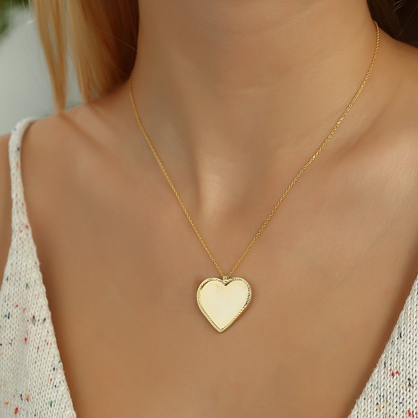 Personalisierte Plättchenkette aus 925 Silber – Zarte Liebes-Halskette mit Gravur