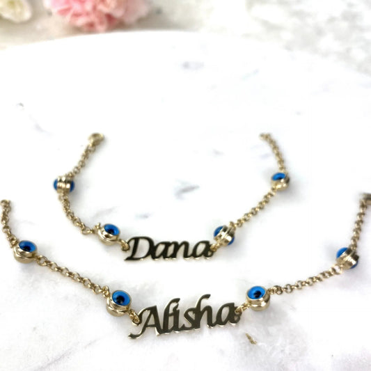 Nazar Armband mit Name – Persönlicher Schutz handgefertigt in Deutschland