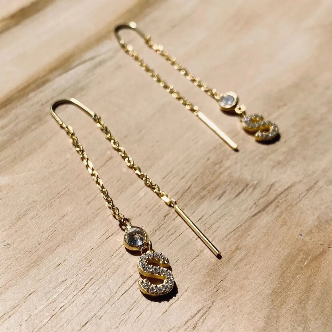 Ohrringe mit Buchstabe Minimalistisch Persönlich