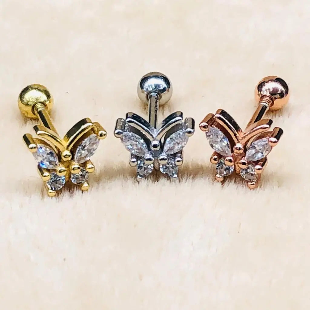 Schmetterling Tragus Piercing – Elegantes und Verspieltes Ohrpiercing im Schmetterlingsdesign