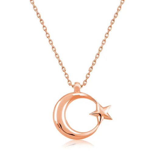 Ay Yıldız Kette Ohne Steine – Eleganter Schmuck mit Türkischem Symbol