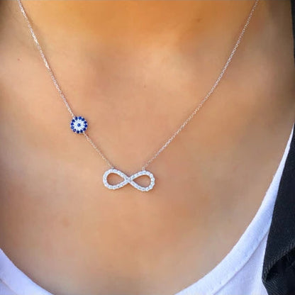 Infinity Halskette mit Nazar 2