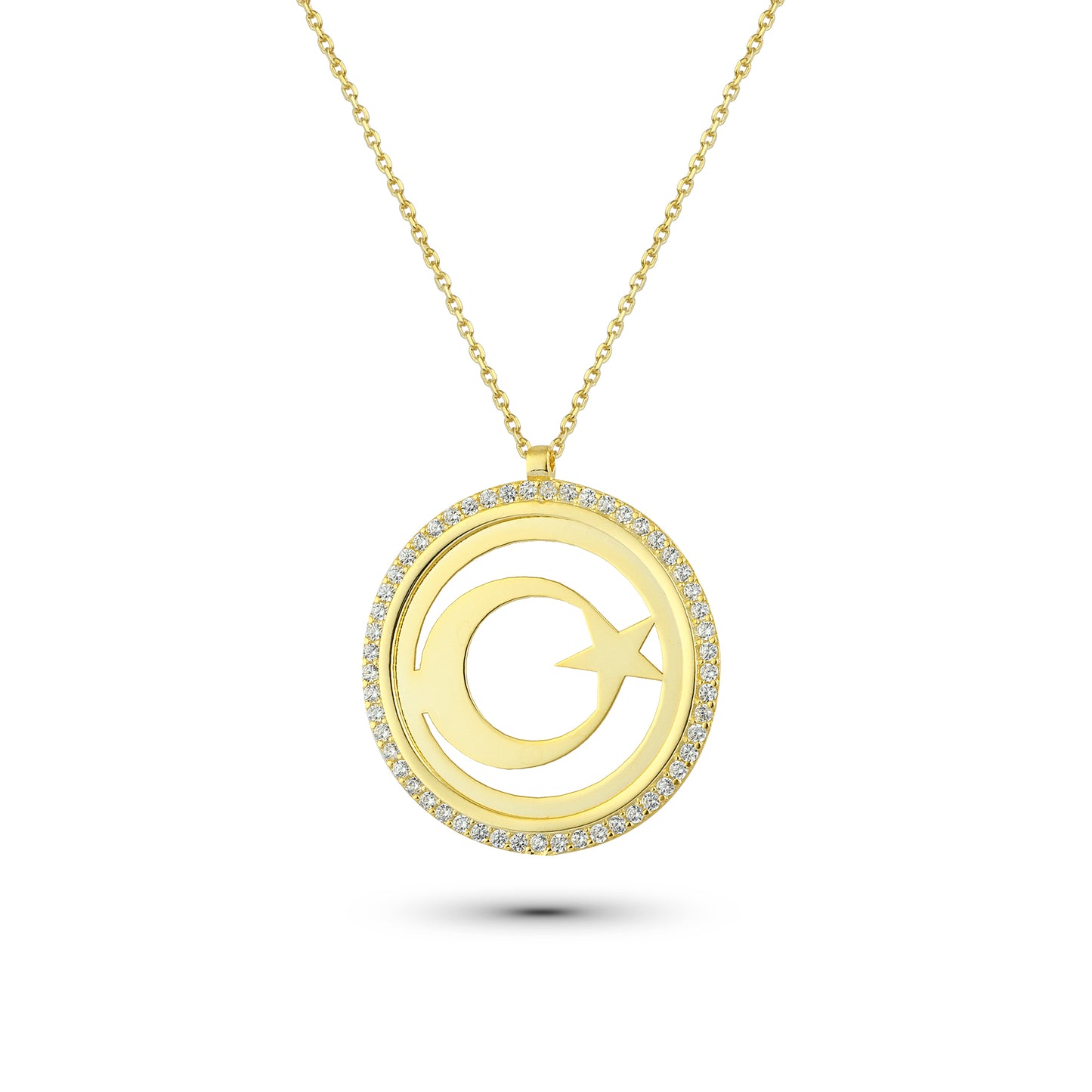 925er Silber Ay Yıldız Halskette mit Zirkonia – Eleganz und Bedeutung vereint