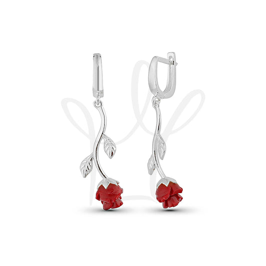 Rose Ohrringe – Orecchini Rosa